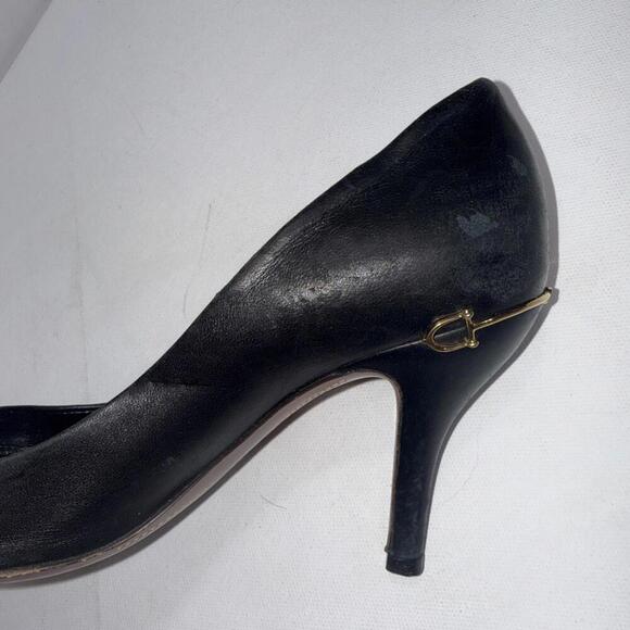 Gucci Amputee Right Only Old Money Classy Pumps Leather Black Shoe Women's 36 - Picture 10 of 15